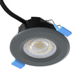 charcoal grey CCT fire-rated LED downlight