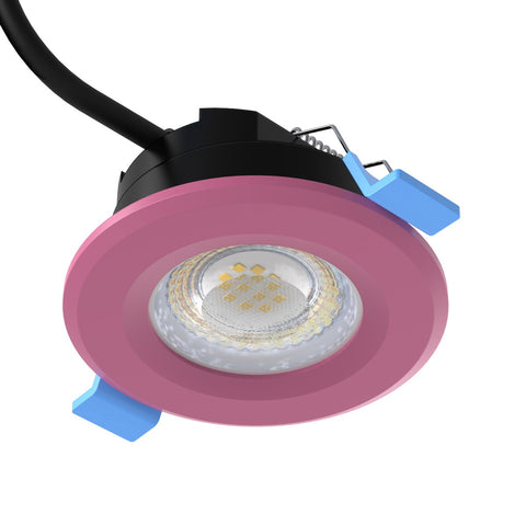 pink CCT fire-rated LED downlight