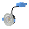 full shot of a satin nickel fire rated LEd downlight