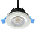 satin nickel CCT fire-rated LED downlights