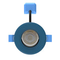 front of a blue CCT tilt LED downlight