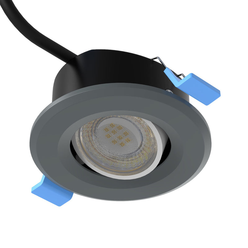 charcoal grey tilt downlight