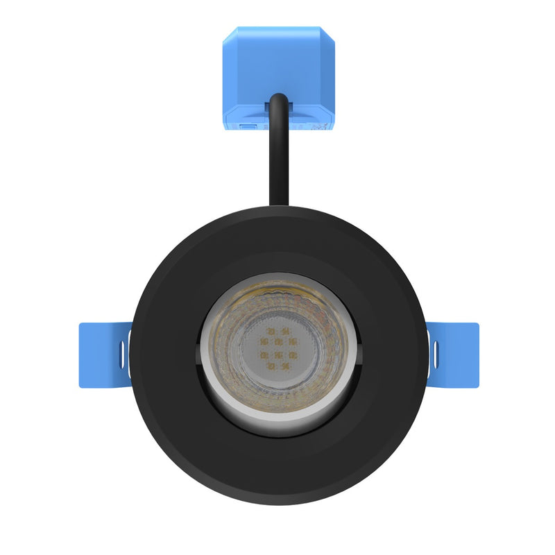 black CCT tilt LED downlight