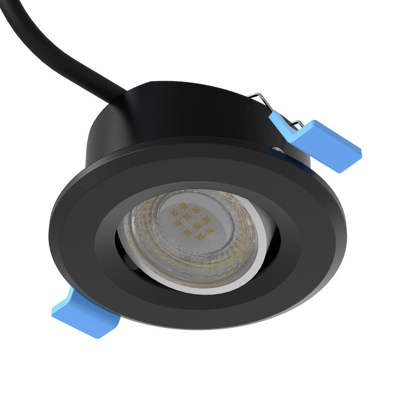 black tilt downlight