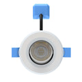 front of a white CCT tilt downlight