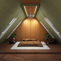 bedroom with mounted satin nickel tilt CCT LED downlights