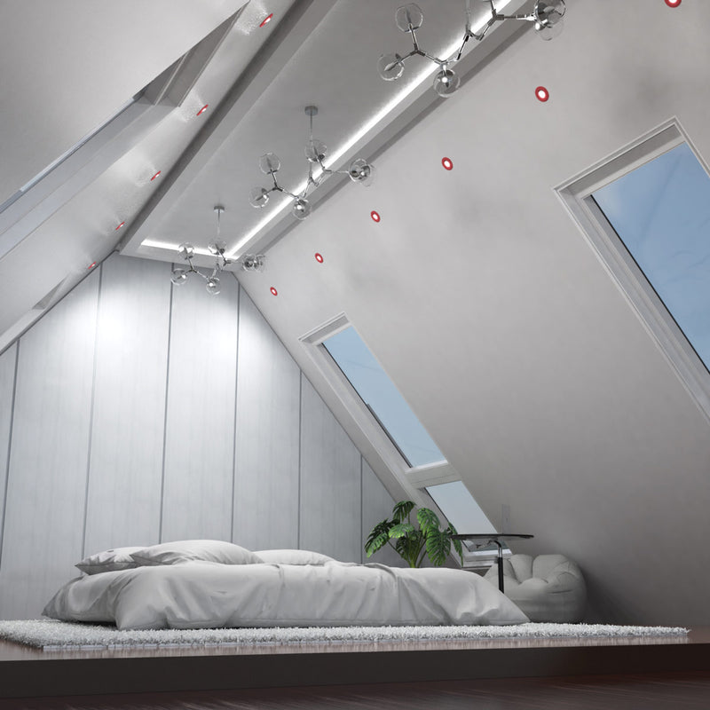 mounted red tilt downlights