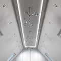 mid shot of a ceiling with charcoal grey tilt CCT downlights