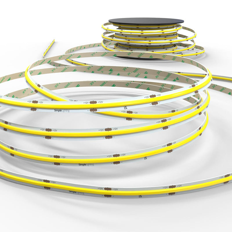 full shot of a switched off COB strip light