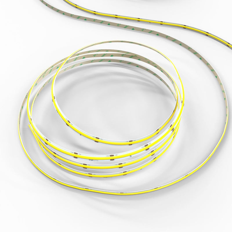 top shot of a switched off COB LED strip