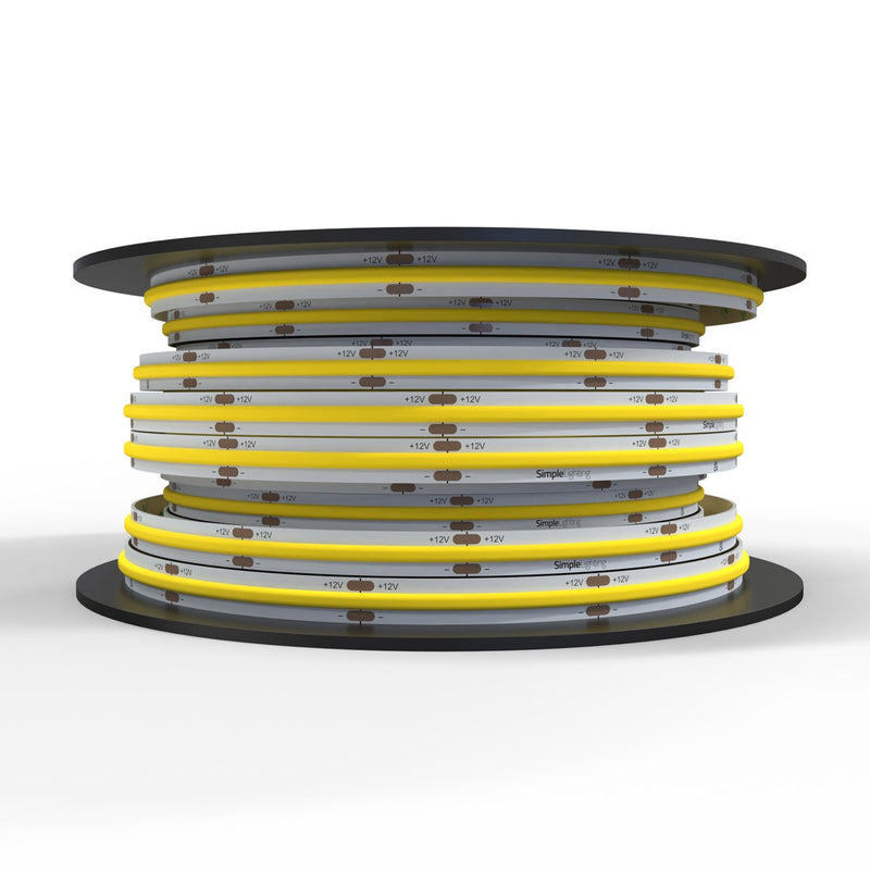 roll of switched off COB LED strip