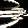 close up of a natural white COB strip light