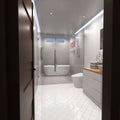 bathroom with cool white COB LED strips