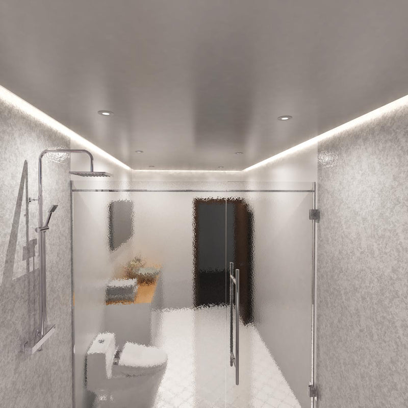 mid shot of a bathroom with natural LED COB strip lights