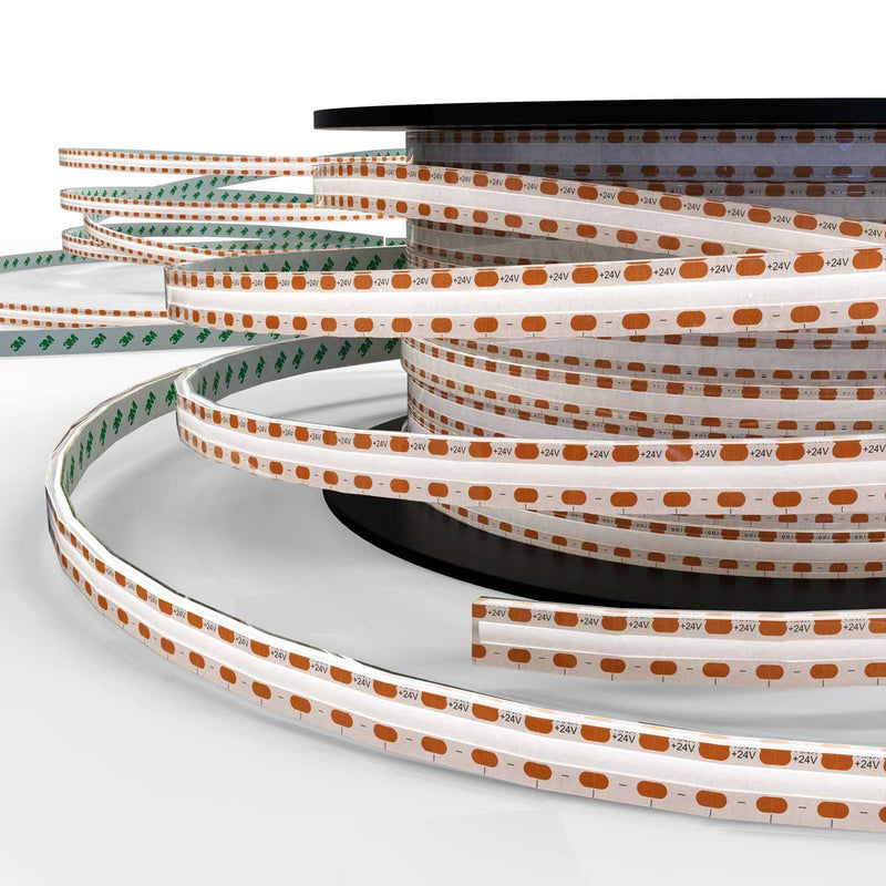 close up of a switched off CBO tape light