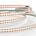 close up of a switched off cool white LED strip light