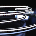 close up of a cool white CBO LED strip light