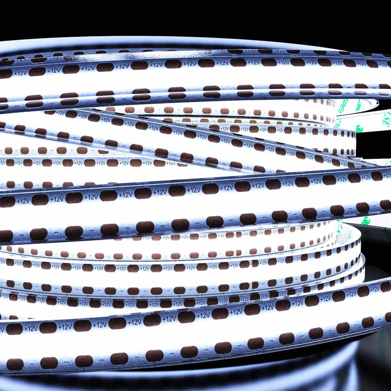 full shot of a cool white COB LED strip