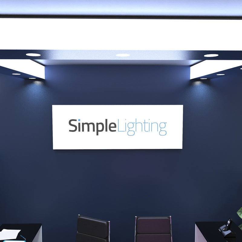 mid shot of a reception with cool white LED sheet 