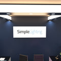 close up of a office reception signage