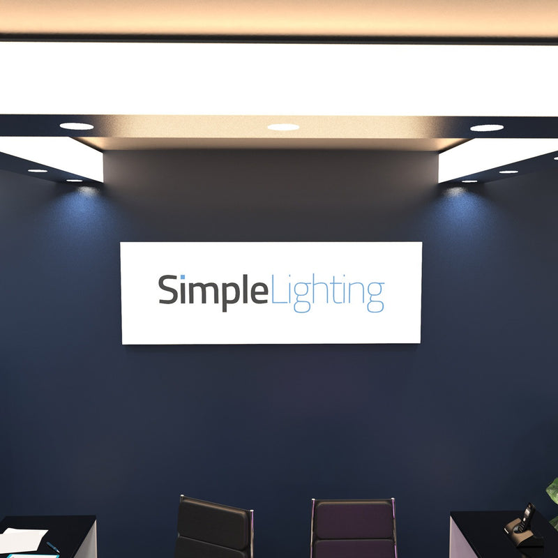 close up of a office reception signage