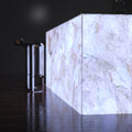 Illuminated island in cool white light