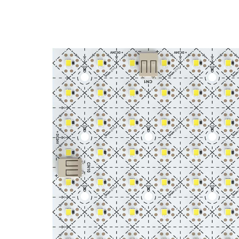 corner of an LED sheet