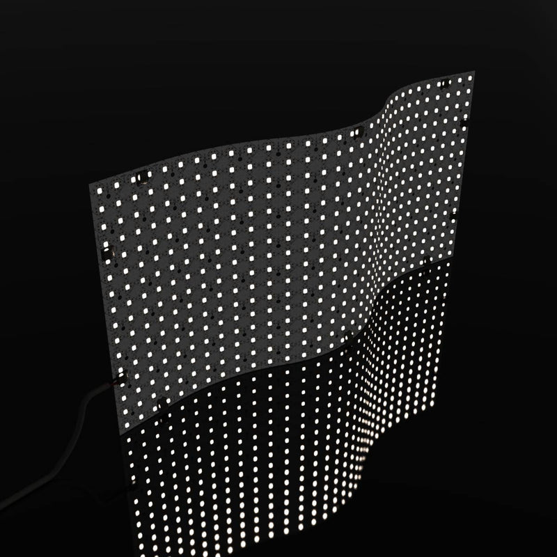 side of an LED sheet with natural white light
