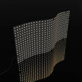 side view of a lit warm white LED sheet