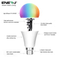 parts of a Smart WiFi 9W Colour Changing LED Bulb