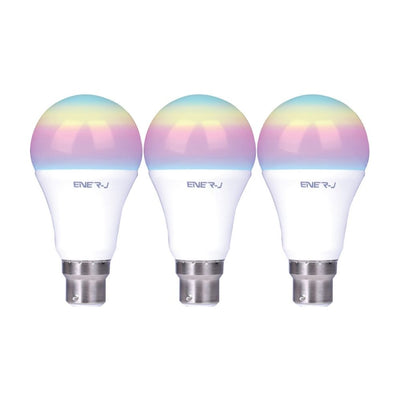 Pack of 3 Smart WiFi 9W Colour Changing LED Bulb