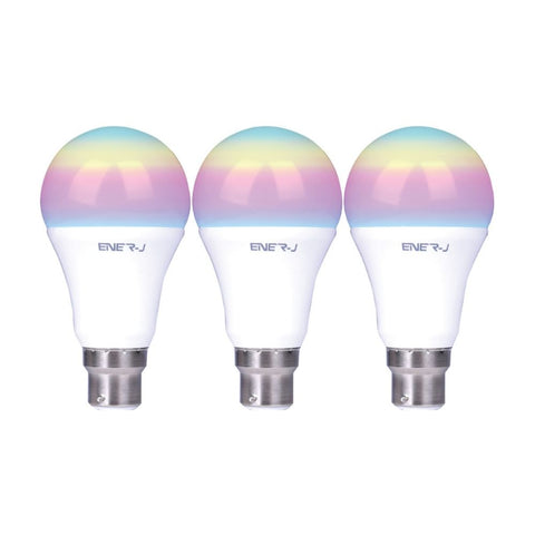 Pack of 3 Smart WiFi 9W Colour Changing LED Bulb