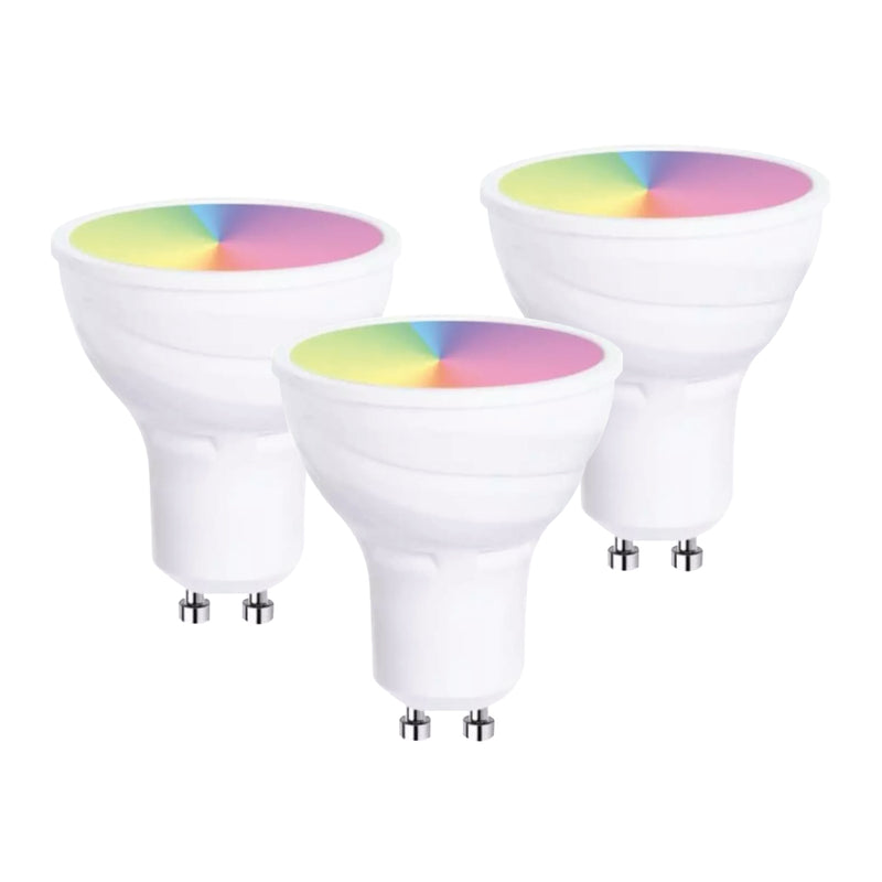 Pack of 3 GU10 smart led lamps