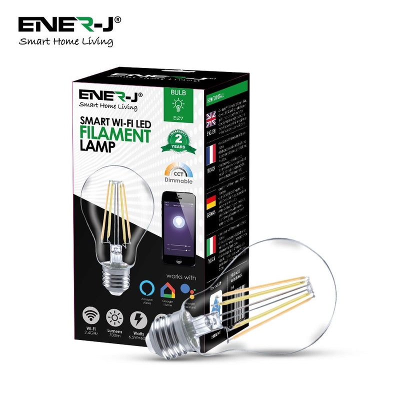 globe filament LED smart bulb with packaging 