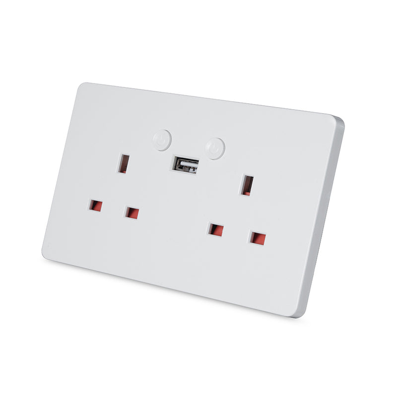 double socket smart switch with USB port