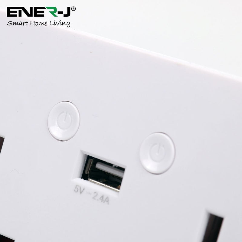 close up of power buttons and USB port