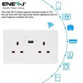 double socket smart switch with USB port with compatibility details