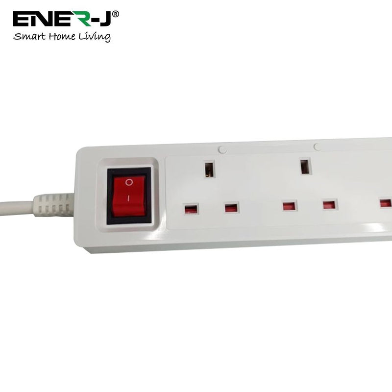 close up of the power button of a smart power strip
