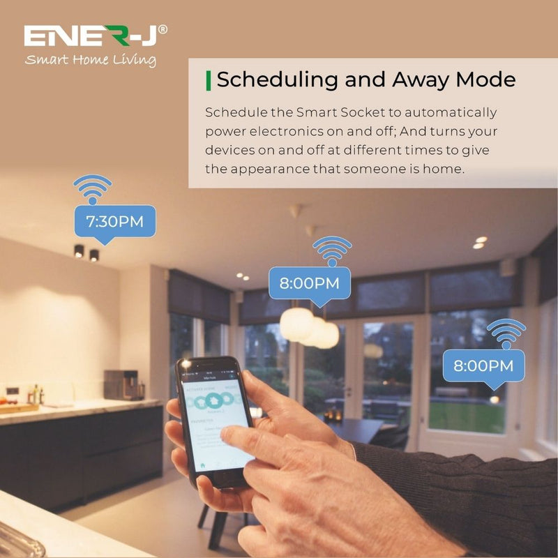 smart plug socket with scheduling and away mode specifications