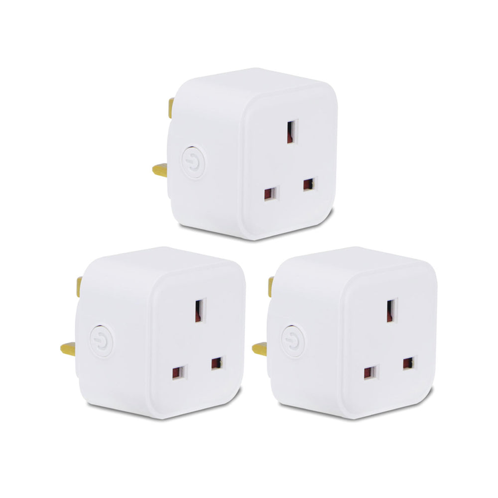 Pack of 3 Smart 13A Mini Square Plugs | Simple Lighting