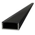 side of a black aluminium profile