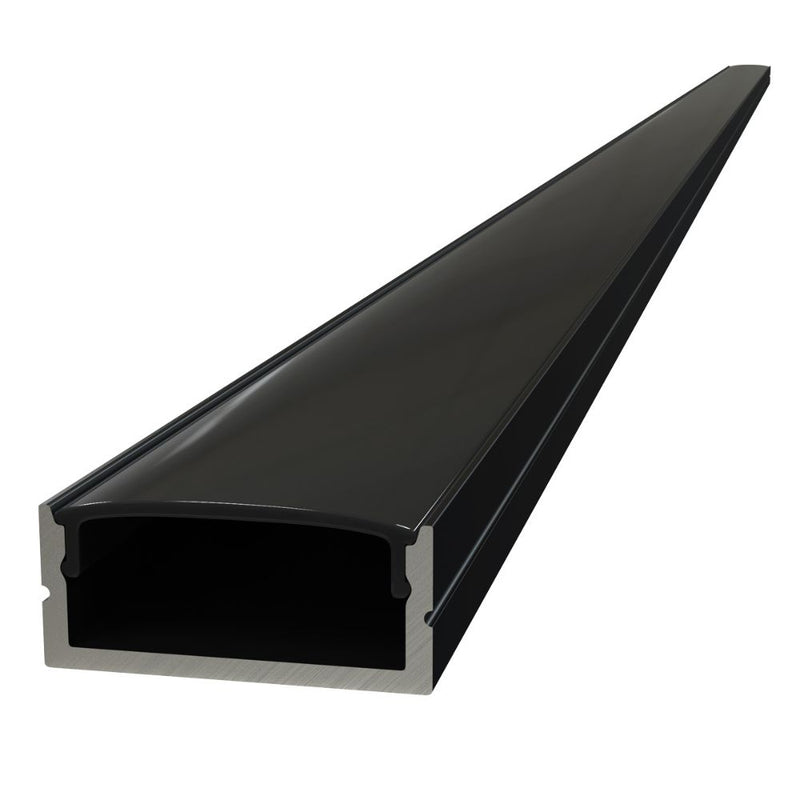 side of a black aluminium profile