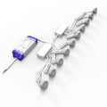 Side of a pack of 10 LED plinth lights