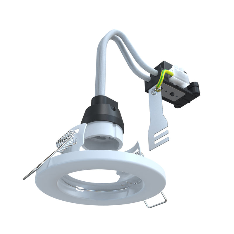 Side view of a white downlight