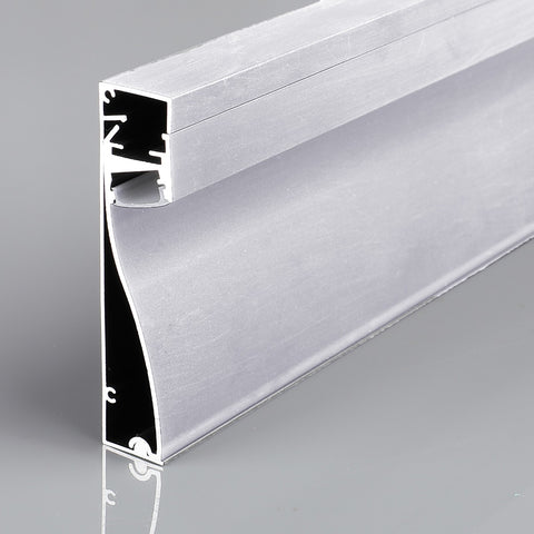 silver LED skirting profile
