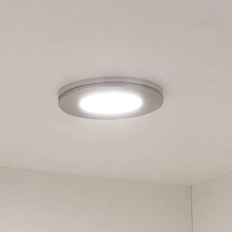 super slim under cabinet light in brushed nickel