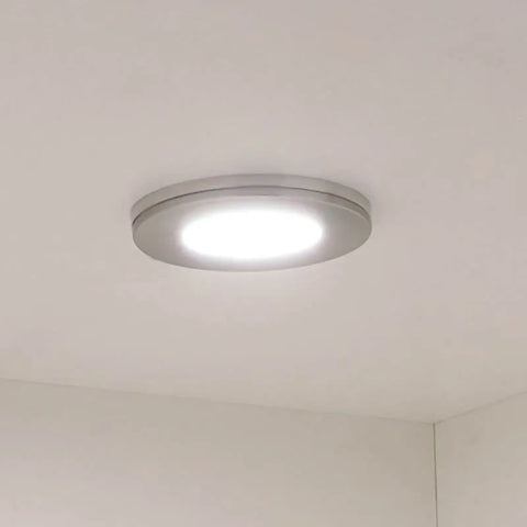 super slim under cabinet light in brushed nickel