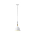 White Cone Pendant Light with Gold Accent 