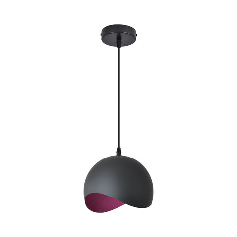 Black Half Sphere LED Pendant Light