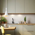 Mounted Cone Ceiling Pendant with a White Finish